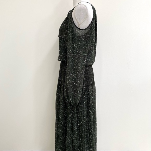 Michael Kora Dark Green Pleated Dress - Picture 2 of 4